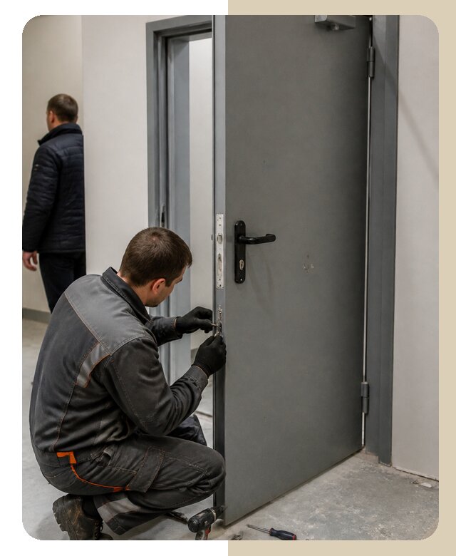 Ремонт противопожарной двери в Искитиме по цене 6625 р. | ДвериЛегко-Скм
